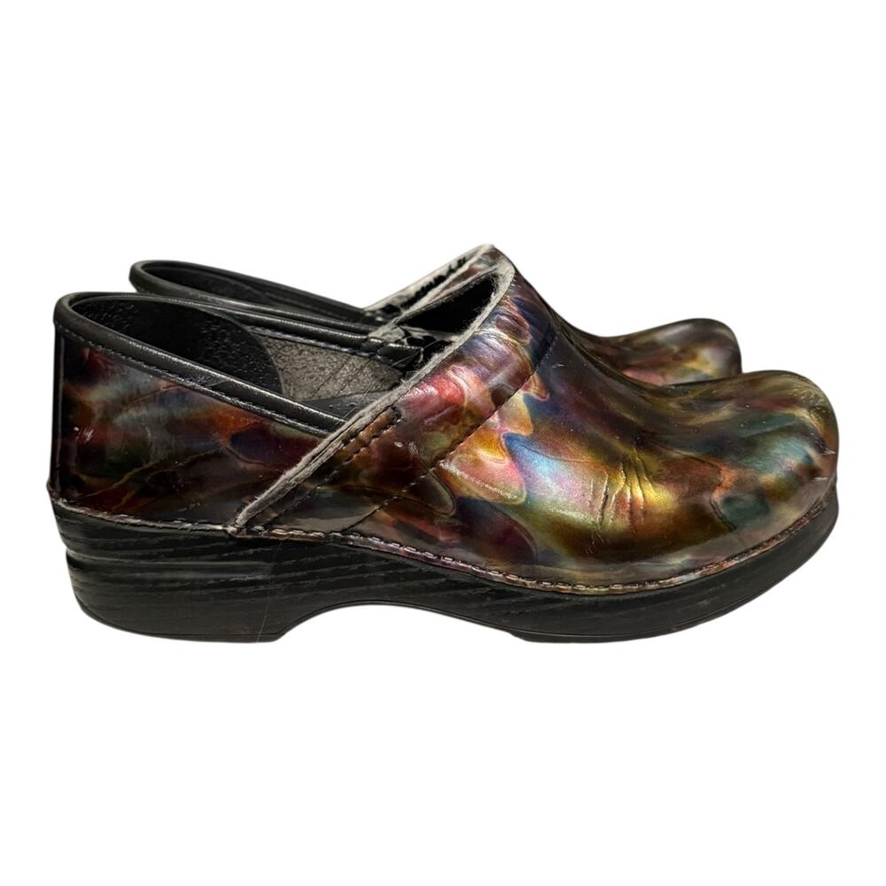 Dansko Women’s Patent Leather Clog Rainbow Women 39 US 8.5 Comfort Shoes Career - Picture 2 of 9
